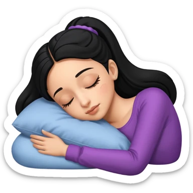 Ariana Grande sleeping with black hair  sticker