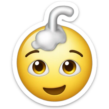 Cœur avec un point en dessous et une auréole au dessus sticker