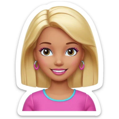 barbie girl different color sticker