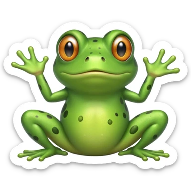 Frog farting showing wind from bum sticker