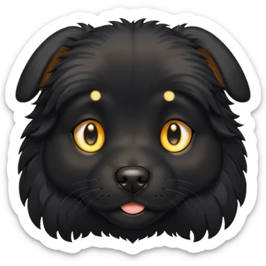 Cachorro preto sticker