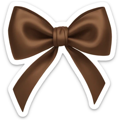 Brown bow sticker