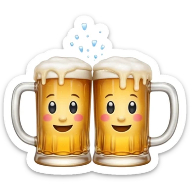 beer mugs cheers sticker