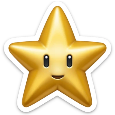 ESTRELLA DE SUPER MARIO SIN NARIZ sticker