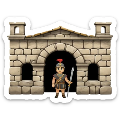 soldier barracks, roman sticker