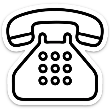telephone with handset detail sticker