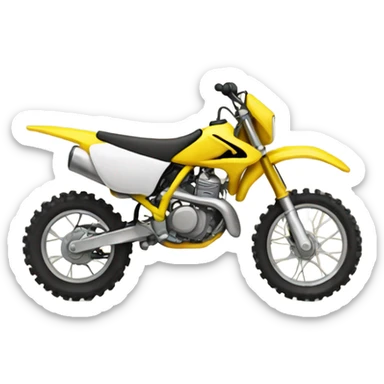 Yellow dirtbike sticker