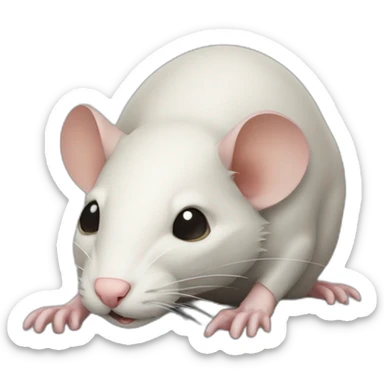 flattened nyc rat sticker