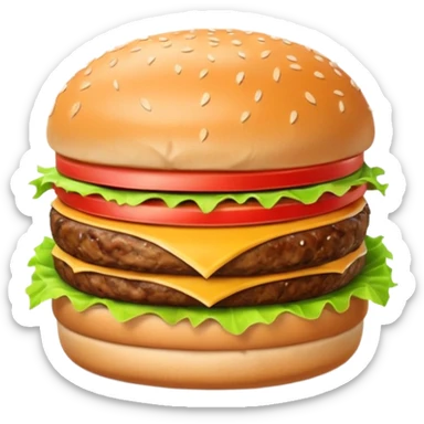 burger in wrapper sticker