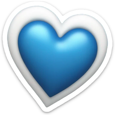 blue leap off print heart sticker