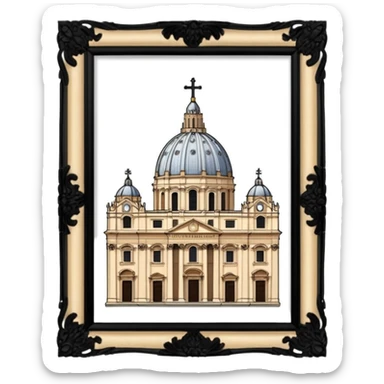 saint peter's church rome no frame sticker