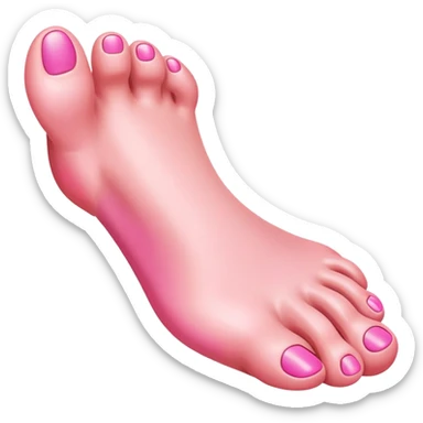 cartoon foot with toes sticker