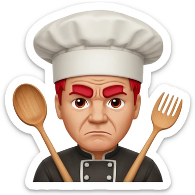 Gordon Ramsay angry with chef hat sticker