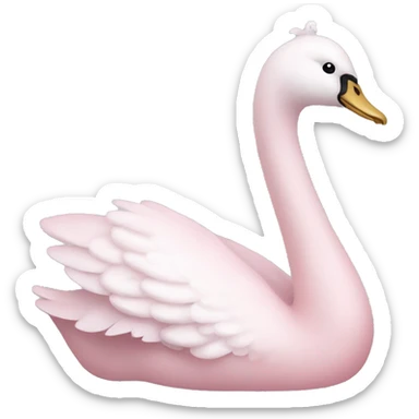 pastel pink swan  sticker