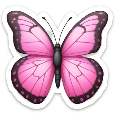 pink butterfly sticker
