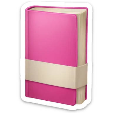 Pink book sticker