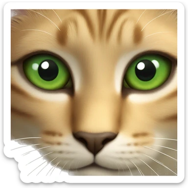gato OJOS VERDES sticker