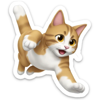 Gato volando sticker