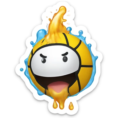 Water Polo farting drips sticker