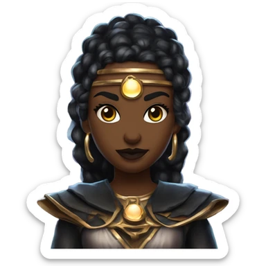 "Technomancy is the use of magic or mystical powers to control and manipulate technology” + "It's kind of like cyberpunk magic or how in some games, characters hack into systems using magic." 🖥️⚡🧙‍♂️ Make a ancient vampire technomancy goddess sticker