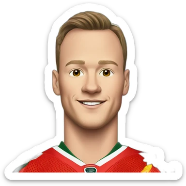 Jonathan Toews as rainbow with daffodils and roses sticker