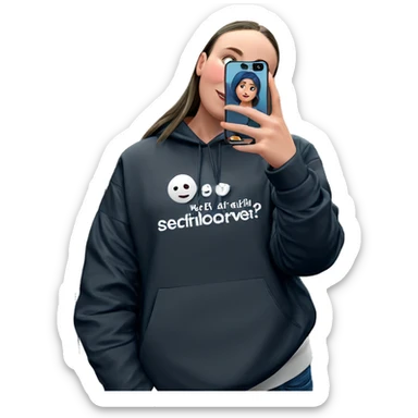 selfie of girl indoors sticker