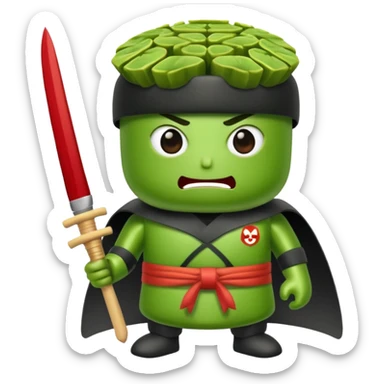 Evil sushi villain  sticker