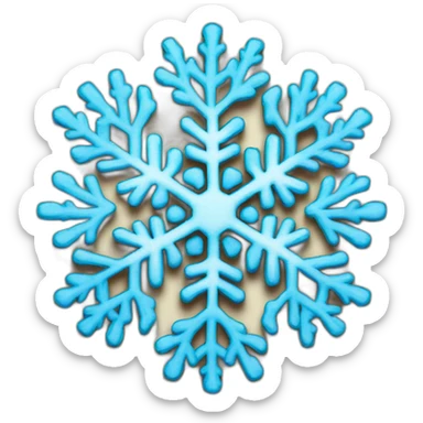 snowflake-in-the-blue-picture-frame sticker