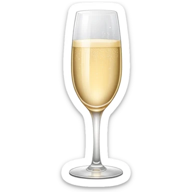 Champagne glass clink with sparkle sticker