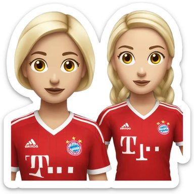 2 blonde girls in a Bayern Munich Trikot  sticker