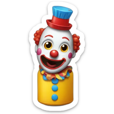 clown in a bidon sticker