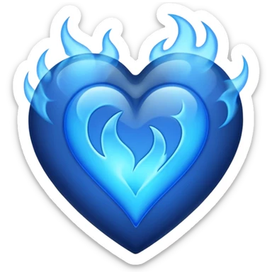 Black heart with blue flems like that ❤️‍🔥  sticker