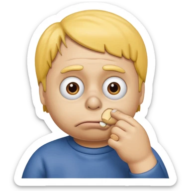 ralph wiggum nose picking sticker