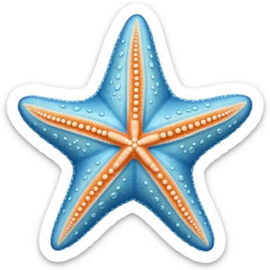 pastel blue starfish sticker