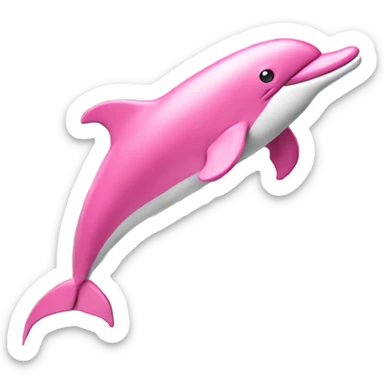 Pink dolphin enjoying college spring break sticker