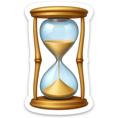 a mix between two emojis - hourglass morphing into checkmark  sticker