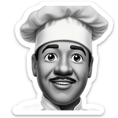 Black Dudley Dickerson wide eyed chef this house sure gone crazyof the three stooges sticker