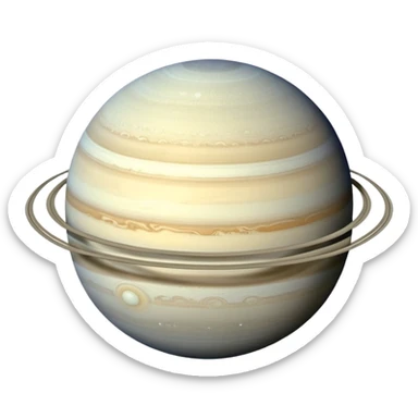 Saturn with 2nd largest moon sticker