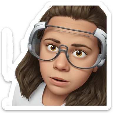 boy in glasses portrait sticker