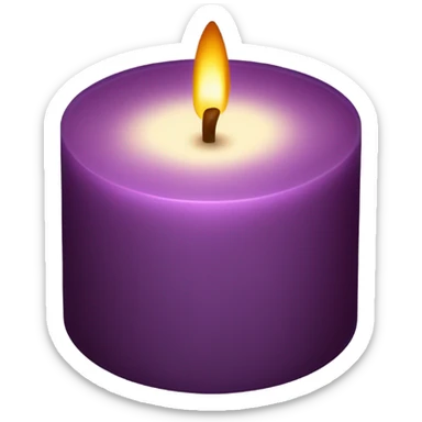 Dark maroon candle sticker