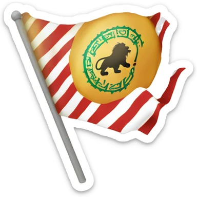 flag Iran lion-sun sticker