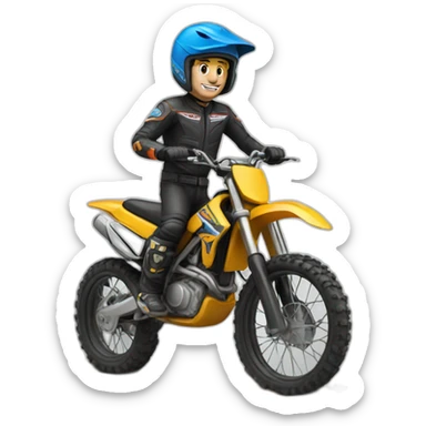 dirt biker sticker