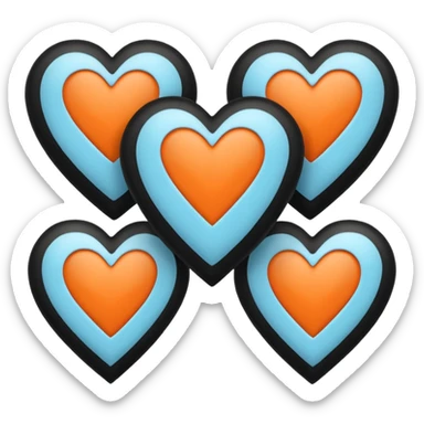Create a regular heart emoji with the same patterns and color as Lando Norris's 2025 helmet sticker