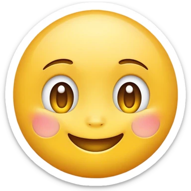 Yellow cute please face emoji  sticker