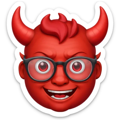 devil emoji nerdy sticker
