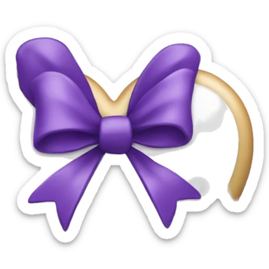 Purple Heart with white bow sticker