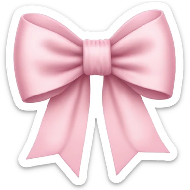 light pink bow sticker