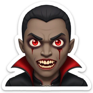 black men Vampire sticker