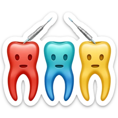 limas endodonticas, de color blanco, amarillo, rojo, azul, verde, negro sticker