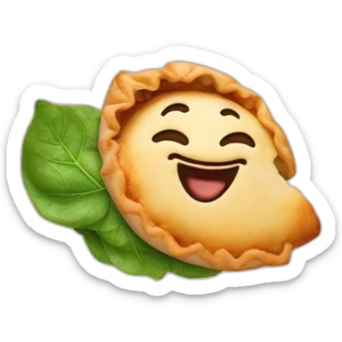 spinach empanada smiley face sticker